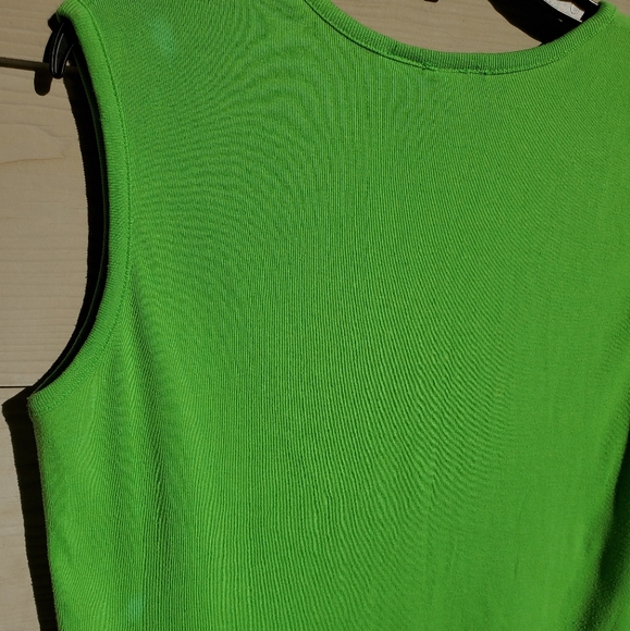 Vibrant Green Y2K Blue Sequin Starburst Embellished Graphic Summer Sweater Vest - Picture 11 of 16